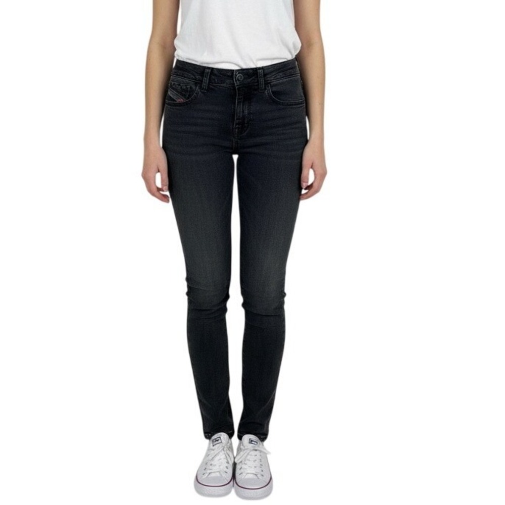 Diesel Livier Super Slim Jegging  Women‎ Size 27 Black 0886Z Stretch Low Rise